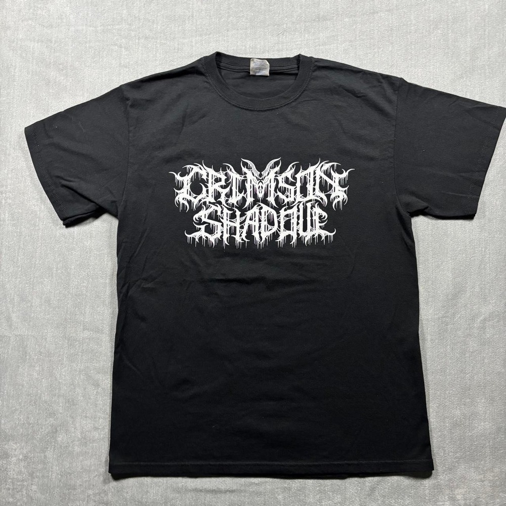 Crimson Shadow graphic tee black and white